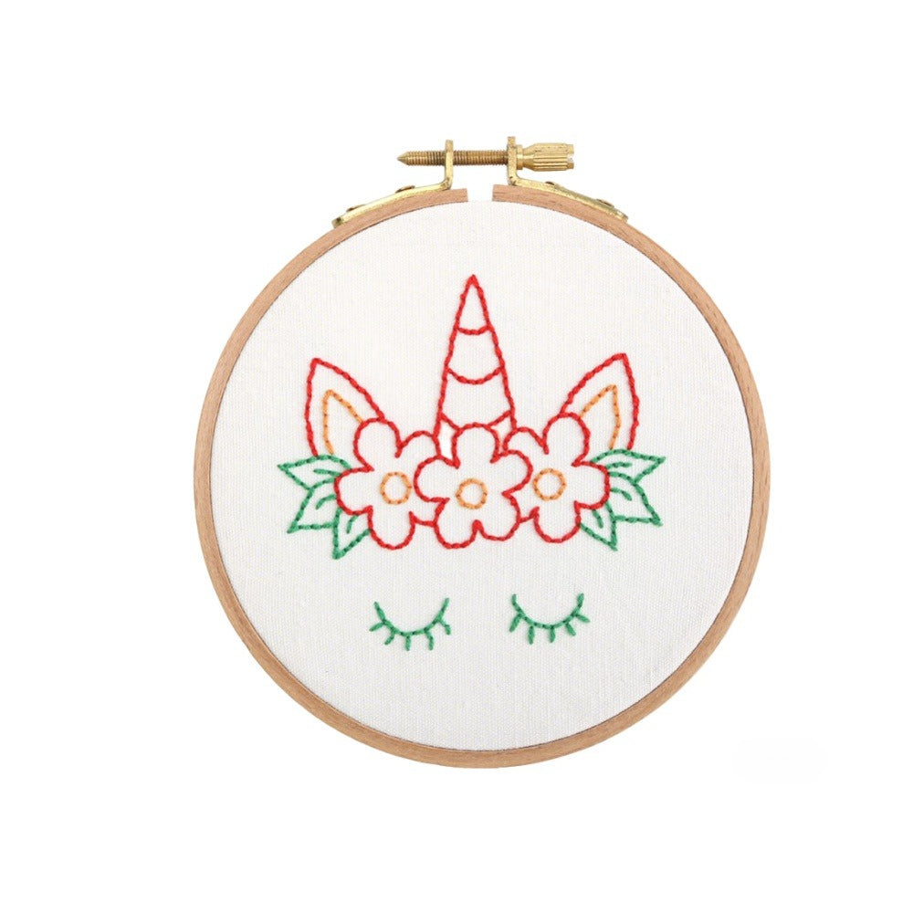 Floral Unicorn Embroidery Kit for Children