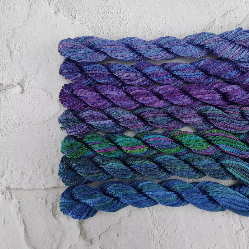 Blue-Purple Gradient Embroidery Thread