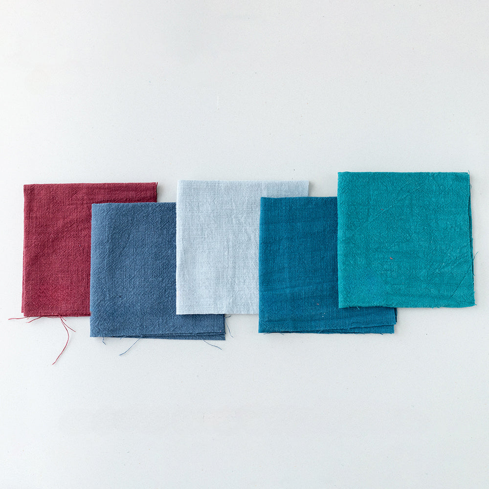 Sashiko Embroidery Ramie Squares