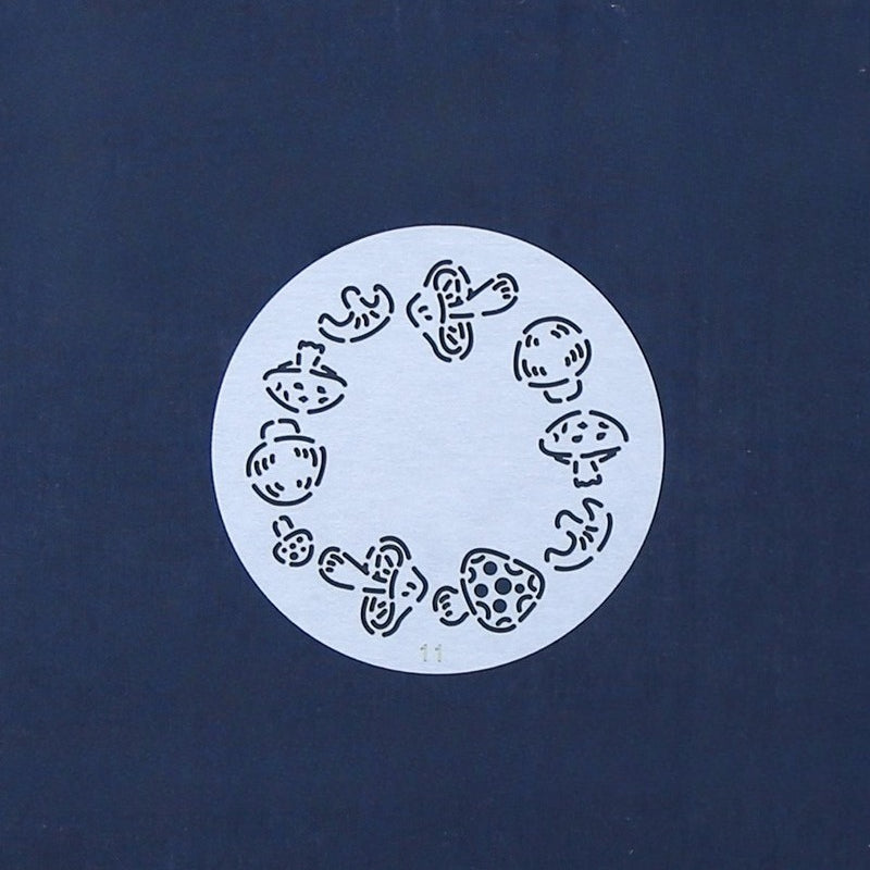 Mushroom Small Circle Sashiko Stencils