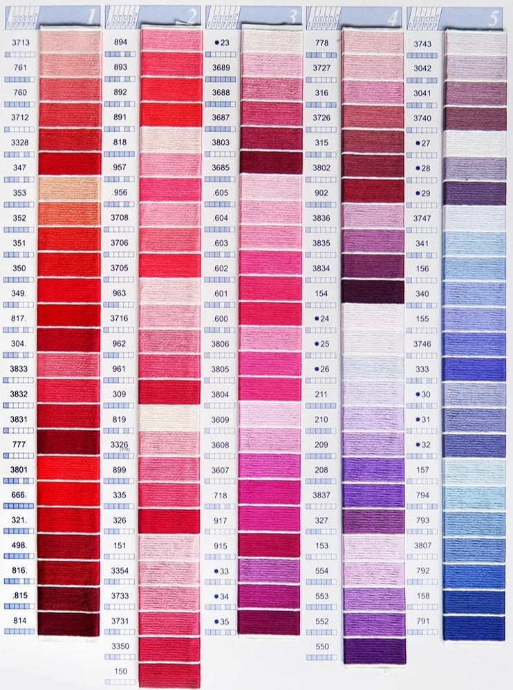 24-Skein Monocolor Embroidery Thread Set