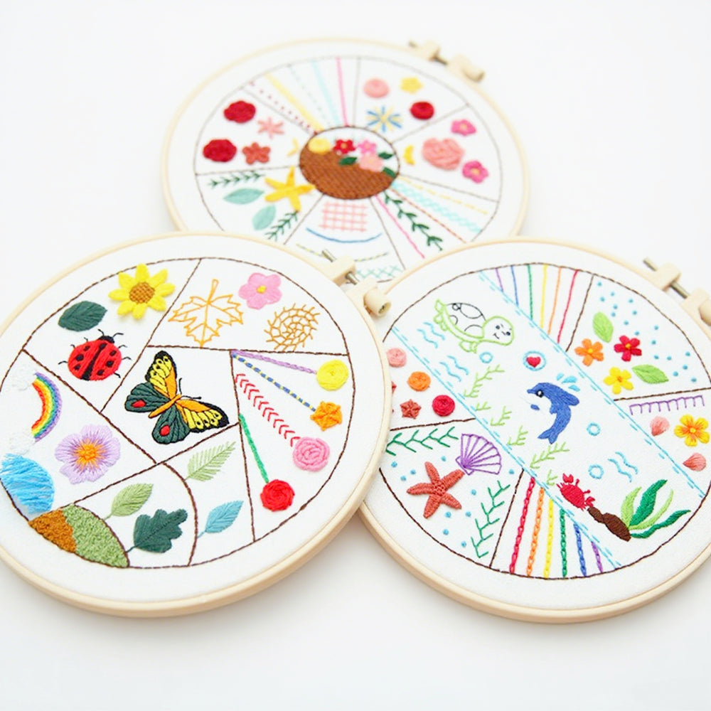 Embroidery Basic Stitch Practice Kit (3-Pack)