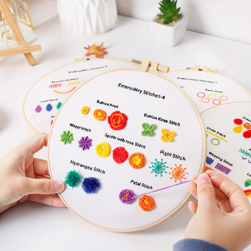 Basic Stitches Embroidery Sampler Kit (4-Pack)