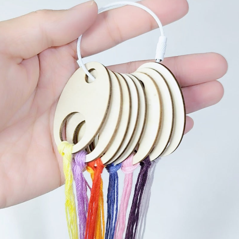 50Pcs Wood Floss Organizer Thread Drops