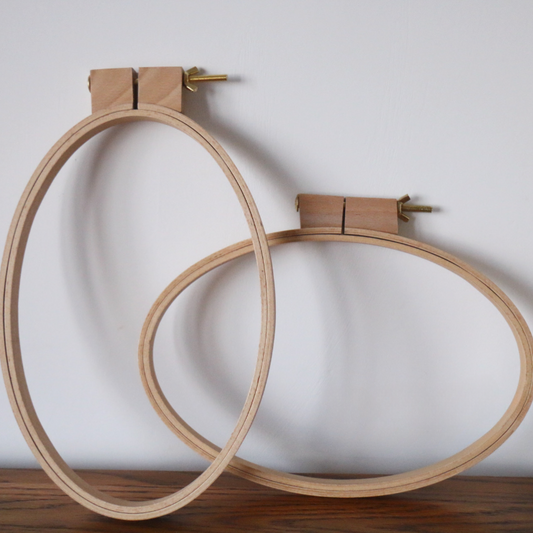 Premium Oval Wooden Embroidery Hoop