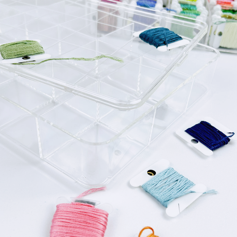 Acrylic Embroidery Thread Storage Box