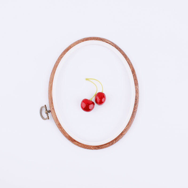 Vintage Oval Embroidery Display Frame
