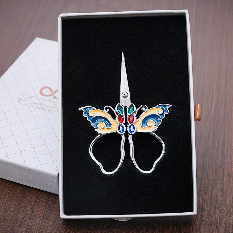 Vintage Butterfly Embroidery Scissors