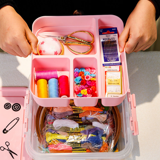 Double-Decker Embroidery Organizer Box