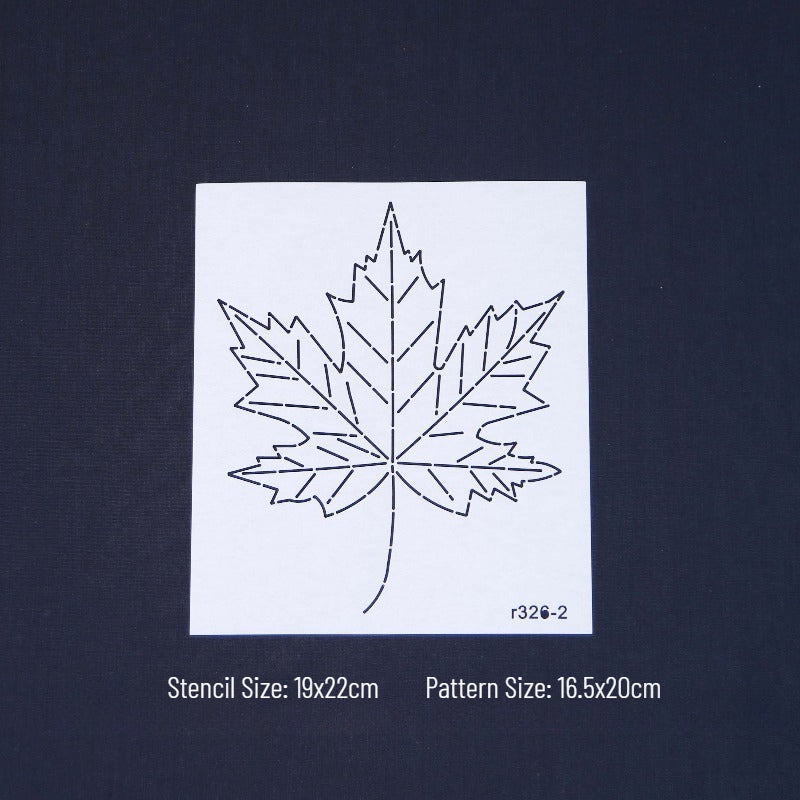 Maple Leaf Sashiko Embroidery Templates