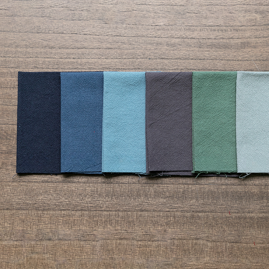 Sashiko Embroidery Fabric Squares (Pack of 6)