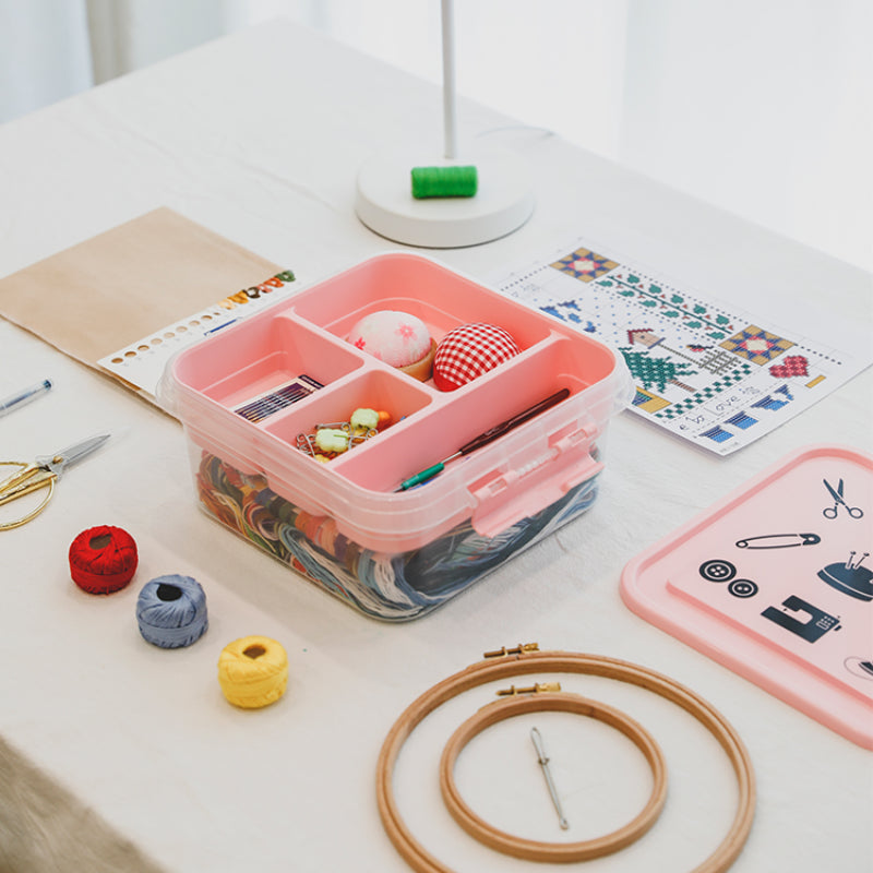 Double-Decker Embroidery Organizer Box