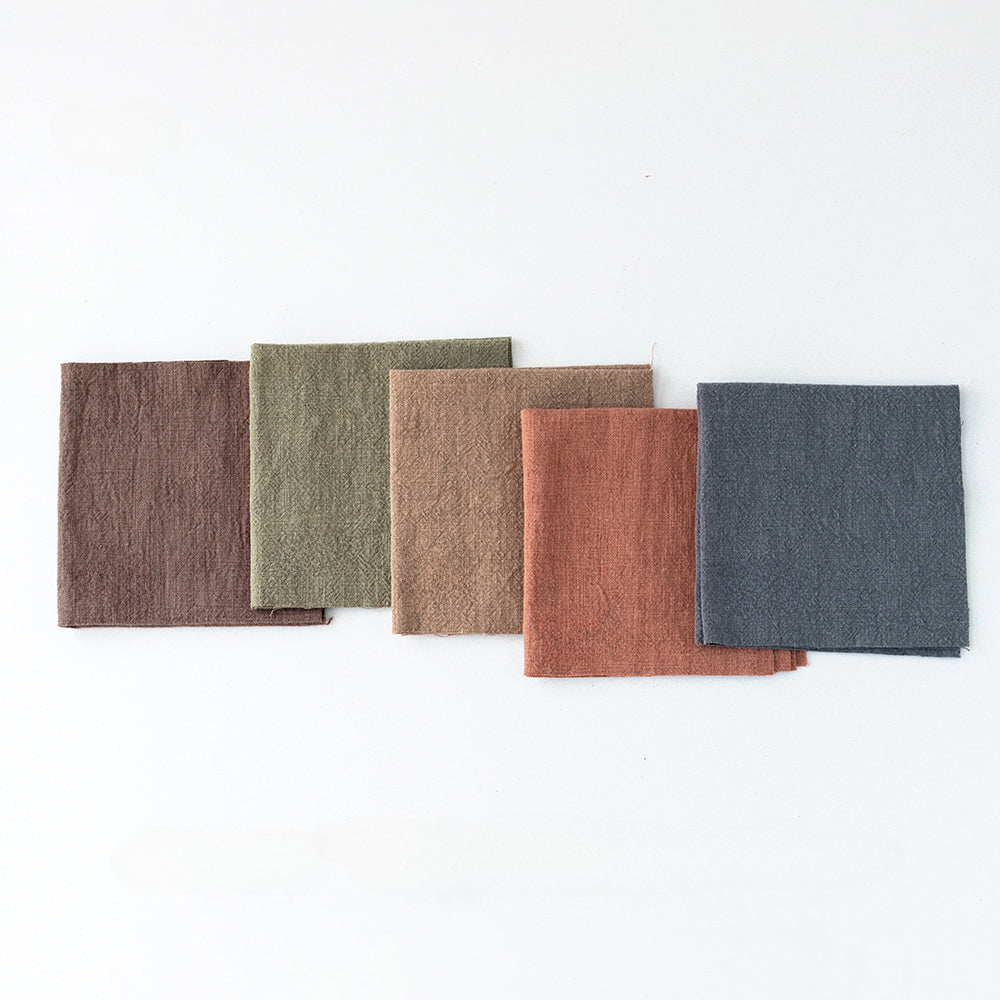 Sashiko Embroidery Ramie Squares