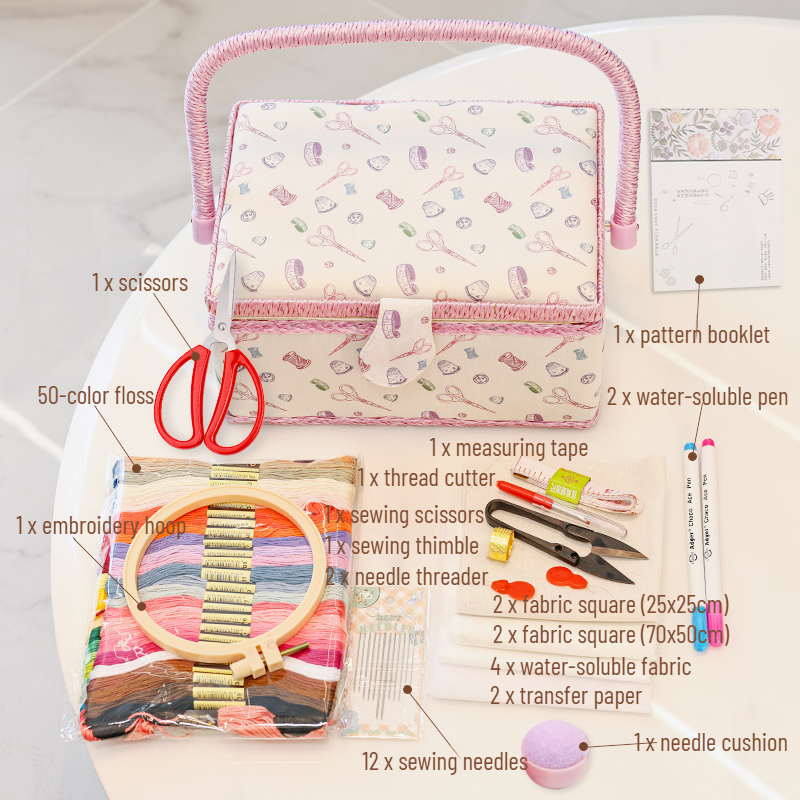 Embroidery Tools Basket for Beginners
