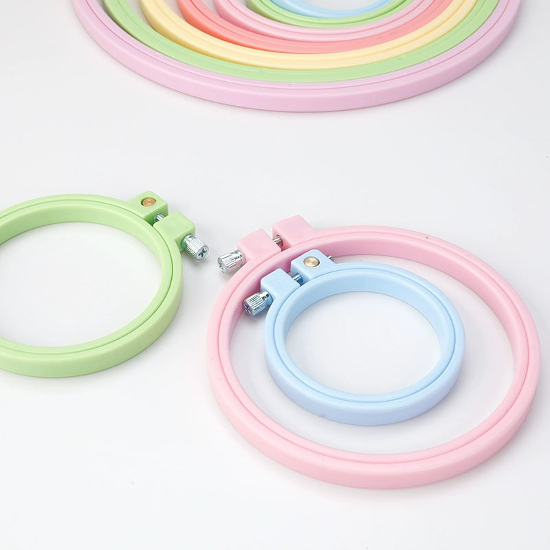 Colorful Round Plastic Embroidery Hoop