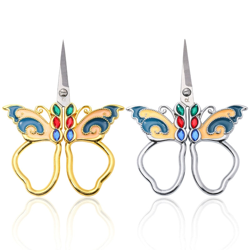 Vintage Butterfly Embroidery Scissors