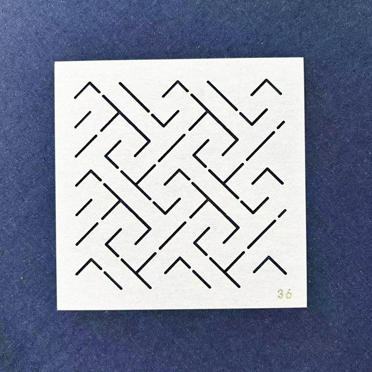 Classic Sashiko Mending Pattern Stencil