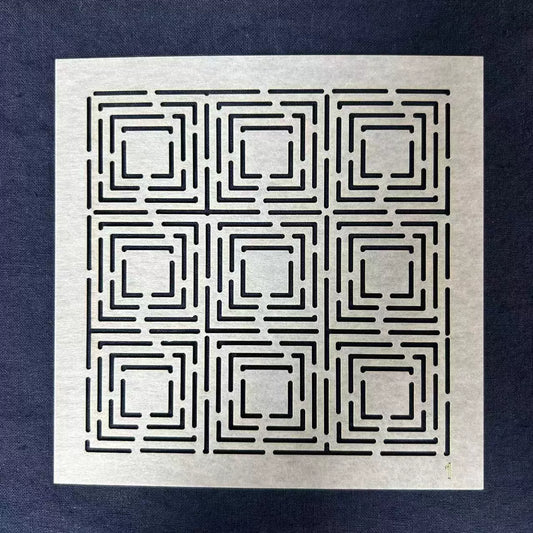 Classic Sashiko Mending Pattern Stencil