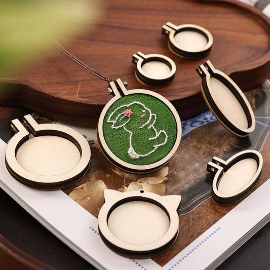 Miniature Wooden Embroidery Hoops