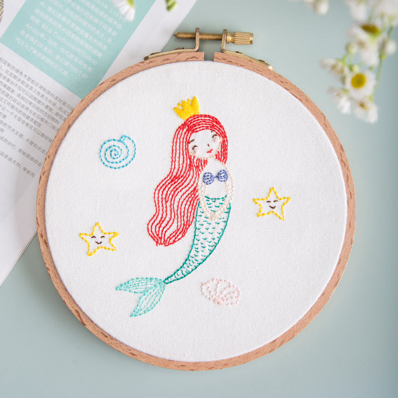 Mermaid Embroidery Kit for Kids