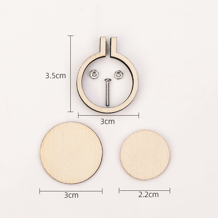 Miniature Wooden Embroidery Hoops