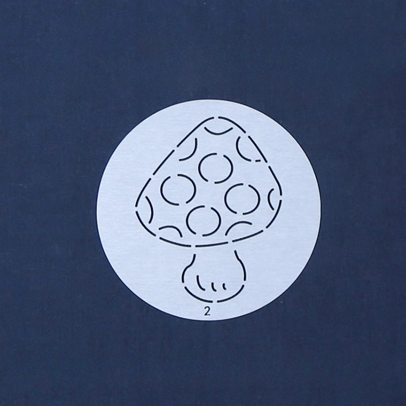 Mushroom Small Circle Sashiko Stencils