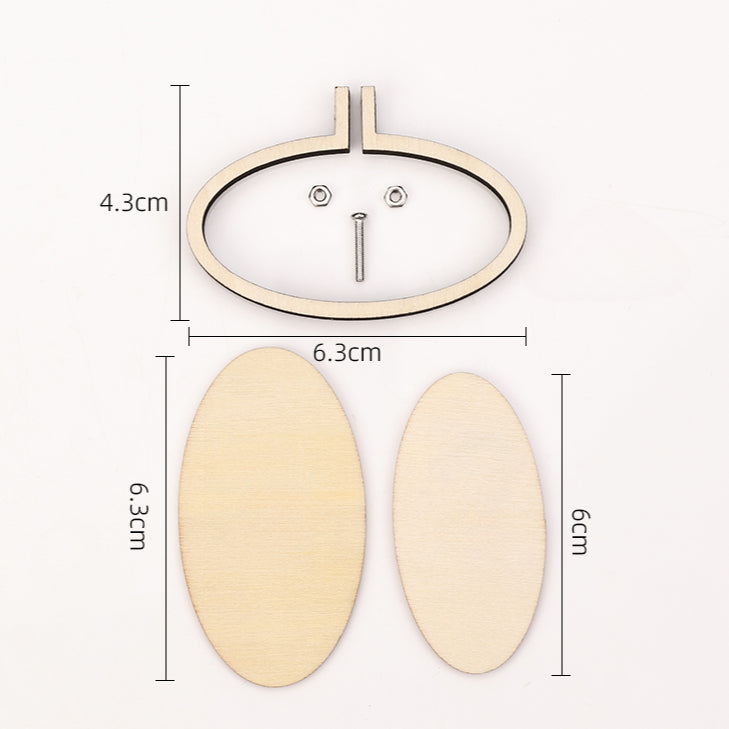 Miniature Wooden Embroidery Hoops