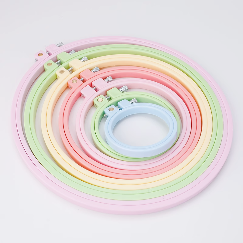 Colorful Round Plastic Embroidery Hoop