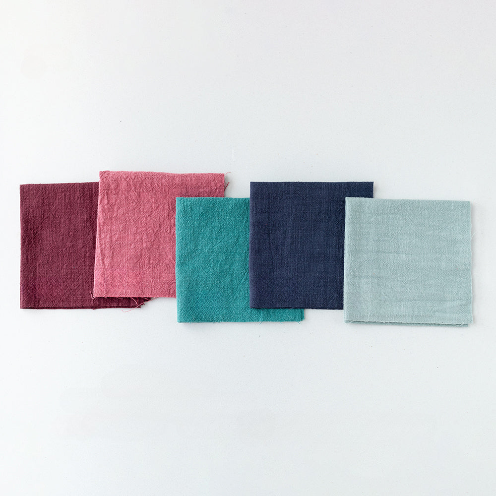 Sashiko Embroidery Ramie Squares