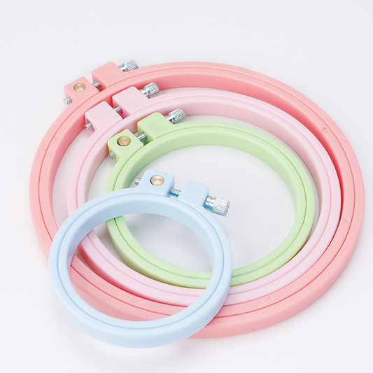 Colorful Round Plastic Embroidery Hoop
