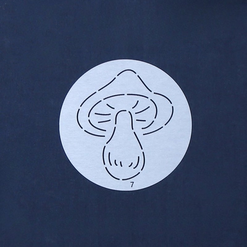 Mushroom Small Circle Sashiko Stencils