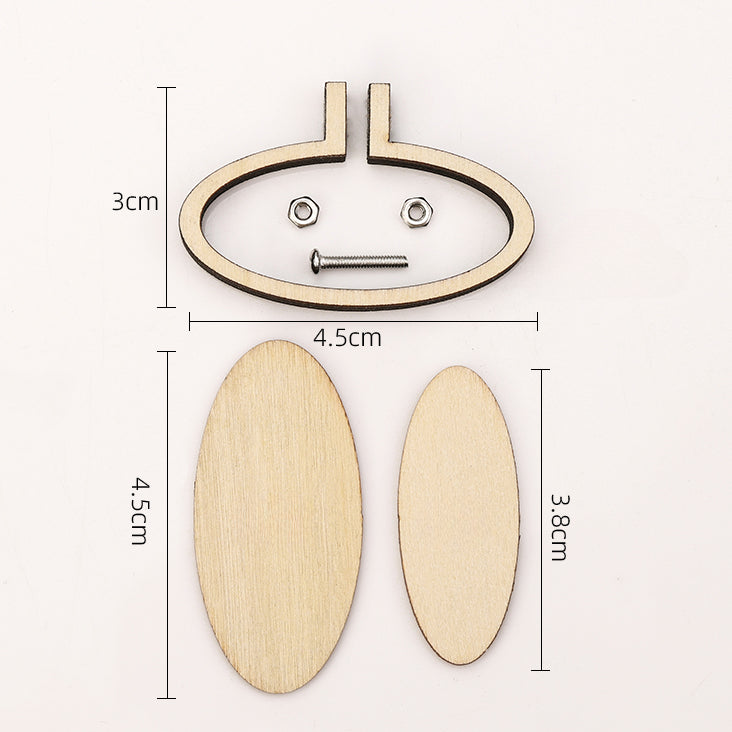 Miniature Wooden Embroidery Hoops