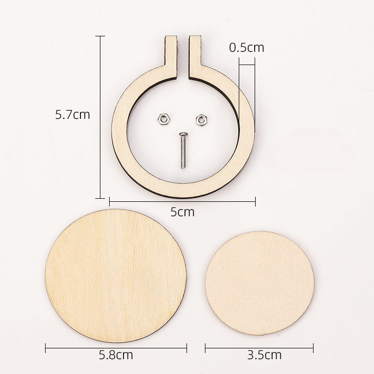 Miniature Wooden Embroidery Hoops