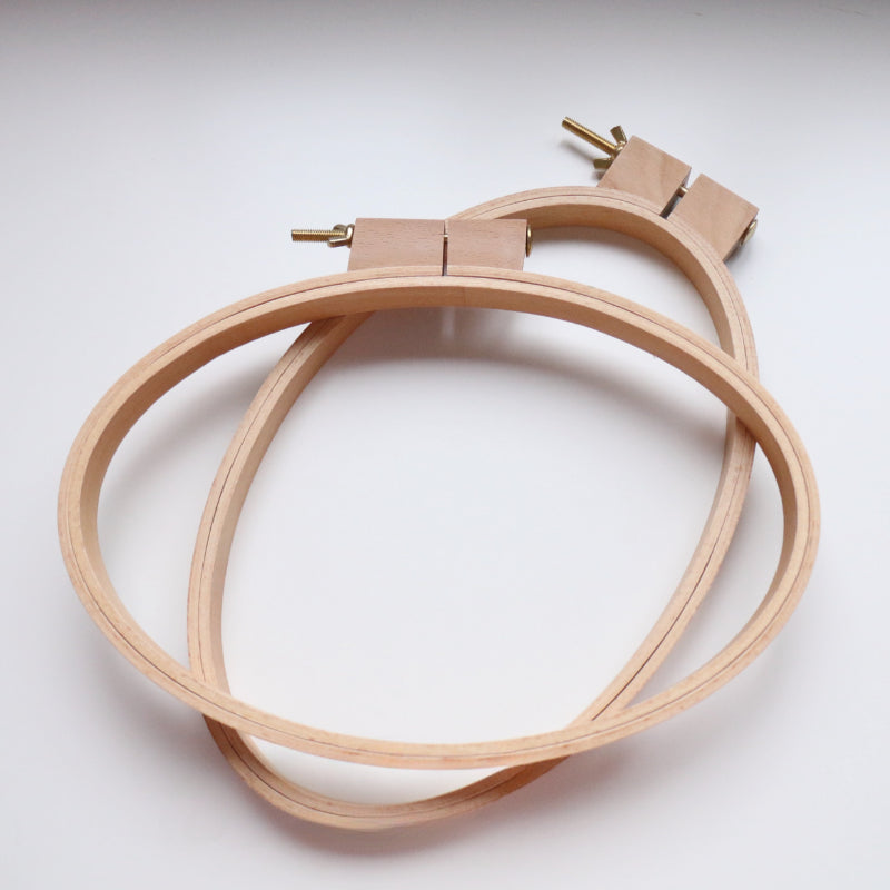 Premium Oval Wooden Embroidery Hoop