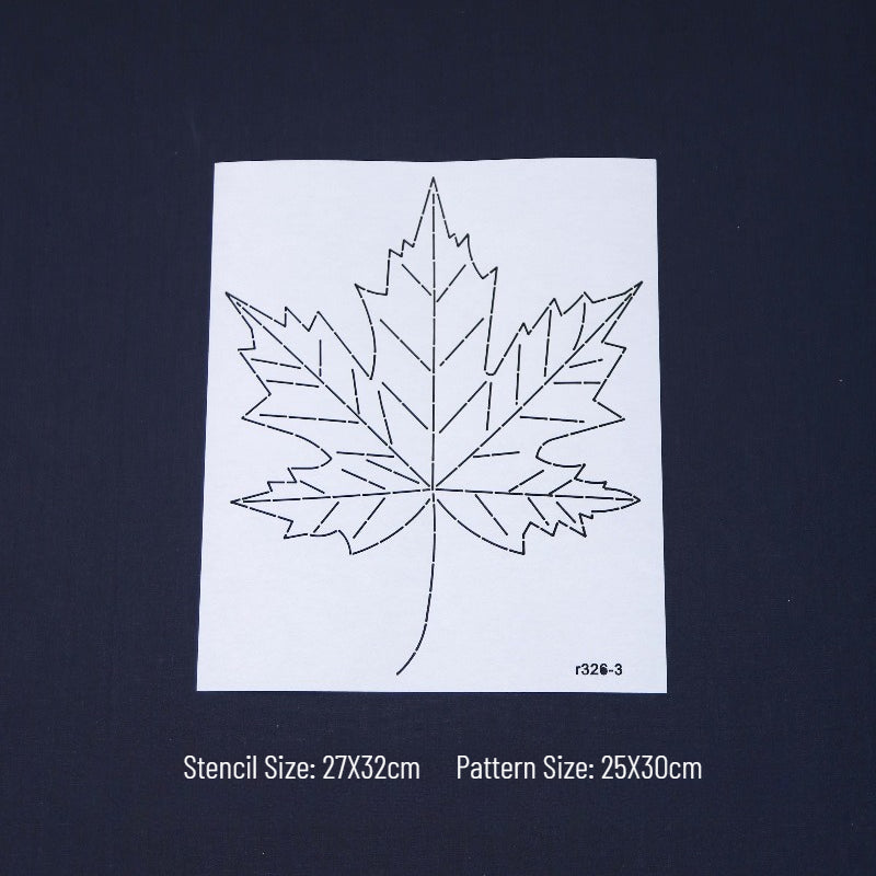 Maple Leaf Sashiko Embroidery Templates