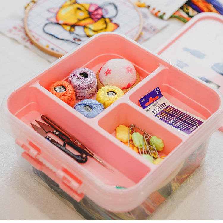 Double-Decker Embroidery Organizer Box