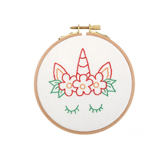 Floral Unicorn Embroidery Kit for Children