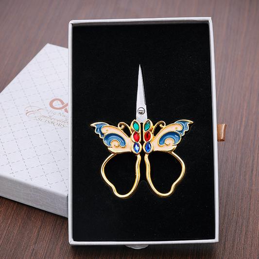 Vintage Butterfly Embroidery Scissors