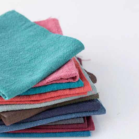 Sashiko Embroidery Ramie Squares