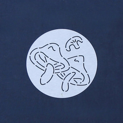 Mushroom Small Circle Sashiko Stencils