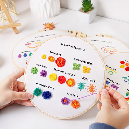 Basic Stitches Embroidery Sampler Kit (4-Pack)