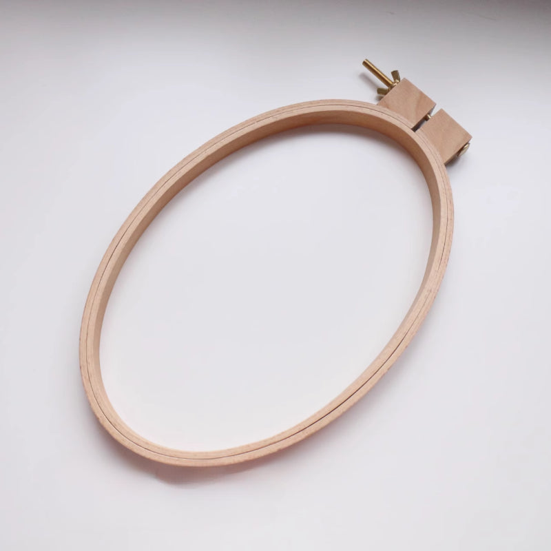 Premium Oval Wooden Embroidery Hoop