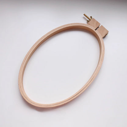 Premium Oval Wooden Embroidery Hoop