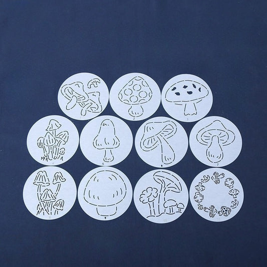 Mushroom Small Circle Sashiko Stencils