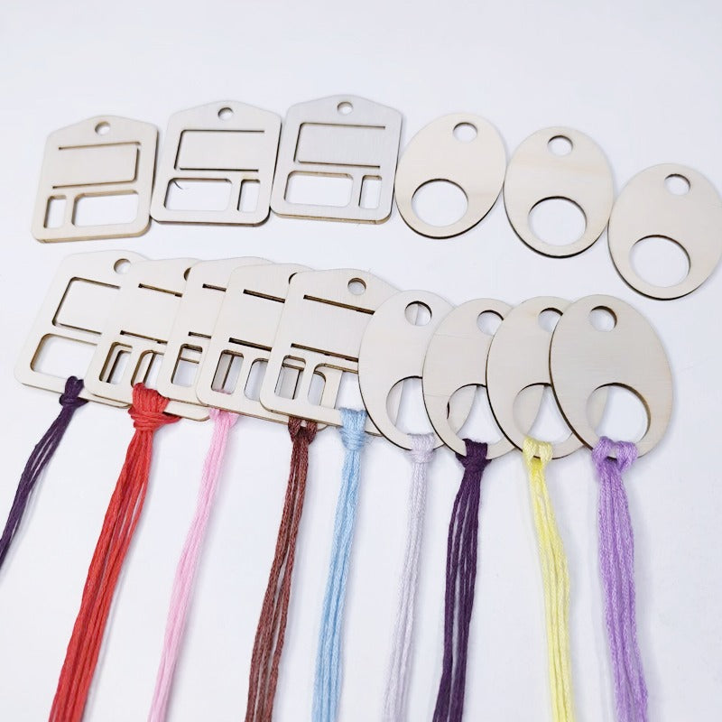 50Pcs Wood Floss Organizer Thread Drops