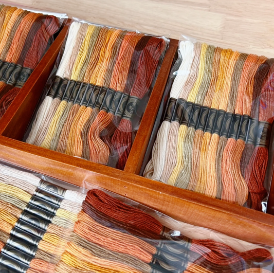 12 Skeins Brown Embroidery Thread Set
