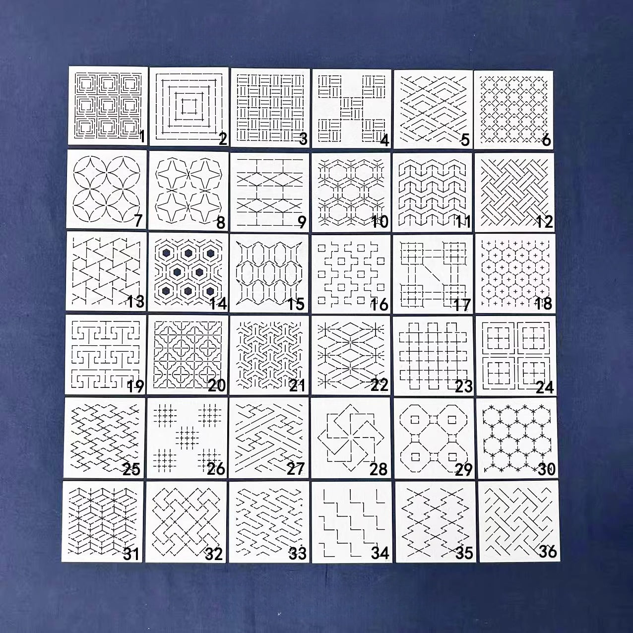 Classic Sashiko Mending Pattern Stencil – STILL STITCH
