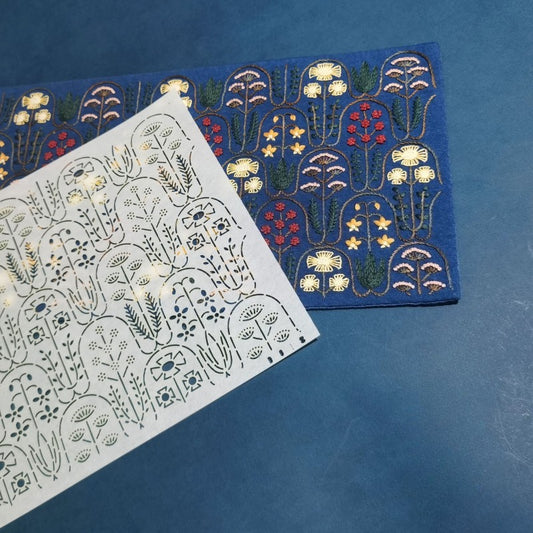 Tea Towel Sashiko Pattern Stencil