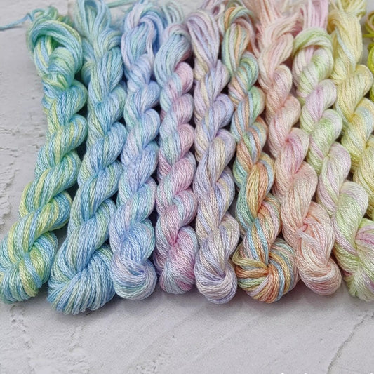 Pastel Rainbow Embroidery Thread
