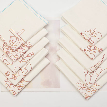 Patterned Embroidery Fabric Squares